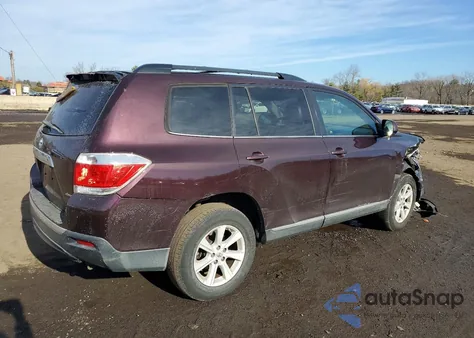 2013 Toyota Highlander Base from USA, damaged, VIN 5TDBK3EH1DS210399